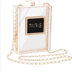 Acrylic Paris Perfume Shaped Bag Purses Evening Bags Vintage Banquet Handbag